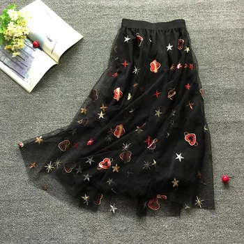 2018 Euramerican Spring Summer New Fashion Exquisite Love Stars Pattern Embroidery Paillette Gauzy Ball Gown Elegant Lady Skirt
2018 Euramerican Spring Summer New Fashion Exquisite Love Stars Pattern Embroidery Paillette Gauzy Ball Gown Elegant Lady Skirt