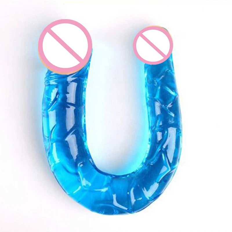 Erotic Double Head Dildo Lesbian Flexible Silicone Butt Plug Anal Plug Realistic Long Penis Adult Sex Toys For Couples