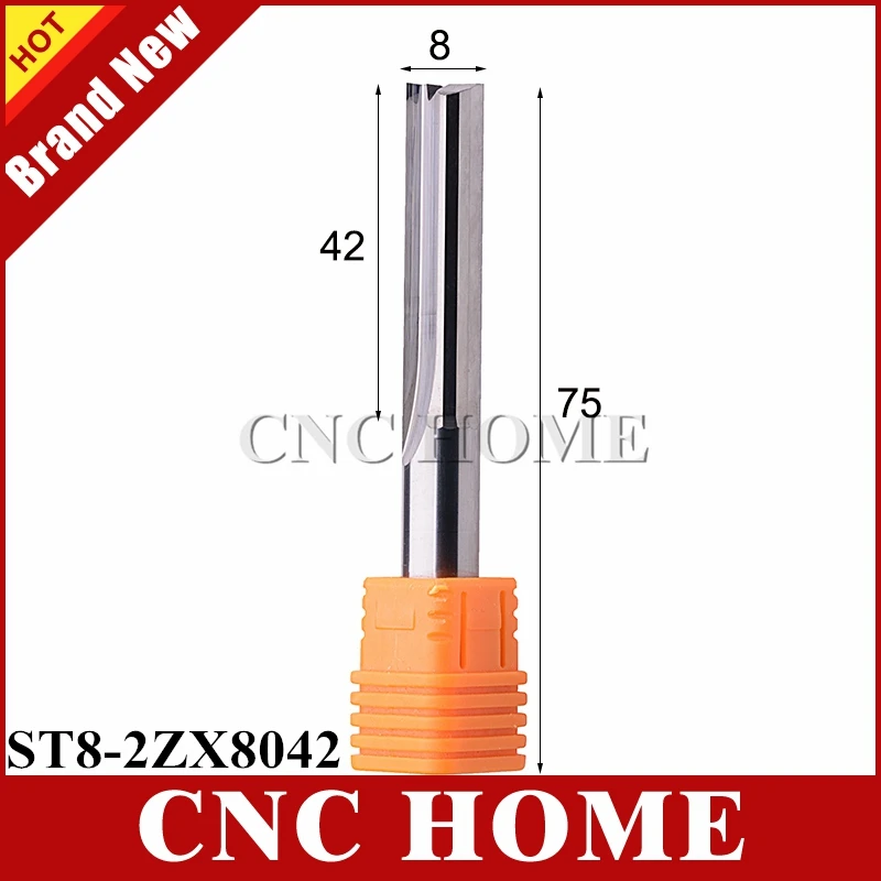 1pc 8*42mm Two Flutes Straight End Mill Carbide CNC Router Bits Slot Milling Cutter for Wood Foam MDF Cutting 8MM Shank
1pc 8*42mm Two Flutes Straight End Mill Carbide CNC Router Bits Slot Milling Cutter for Wood Foam MDF Cutting 8MM Shank