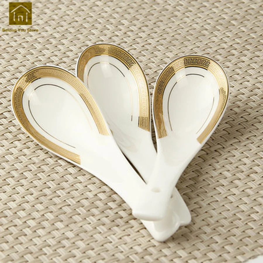 Chinese Style Ceramic Soup Spoon White Porcelain Spoon Coffee Sobremesa Colher Spoon Scoop Keukenhulpjes Party Tableware WKI053
Chinese Style Ceramic Soup Spoon White Porcelain Spoon Coffee Sobremesa Colher Spoon Scoop Keukenhulpjes Party Tableware WKI053