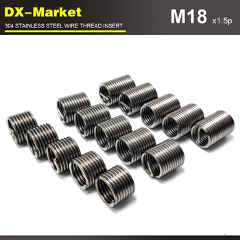 

m18*1.5D *1.5P , 20pcs , fine thread stainless steel thread locking , 304 stainless steel Corrosion resistance screw insert