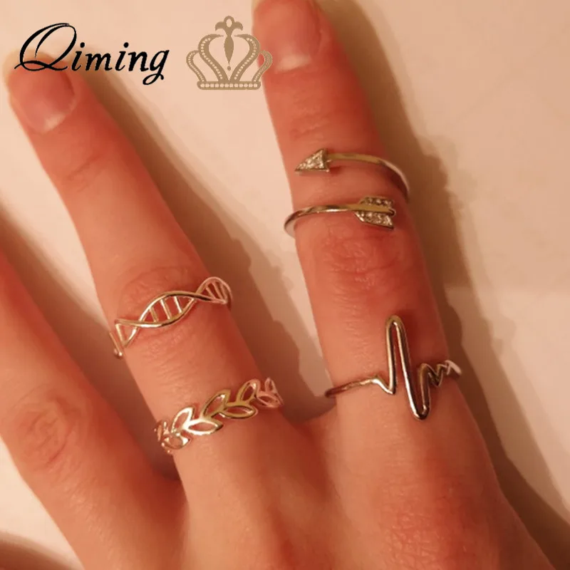 Crystal Arrow Ring Women's Geometric ECG DNA Minimalist Adjustable Open Finger Ring Bague Silver Jewelry Rings Gift Woman
Crystal Arrow Ring Women's Geometric ECG DNA Minimalist Adjustable Open Finger Ring Bague Silver Jewelry Rings Gift Woman