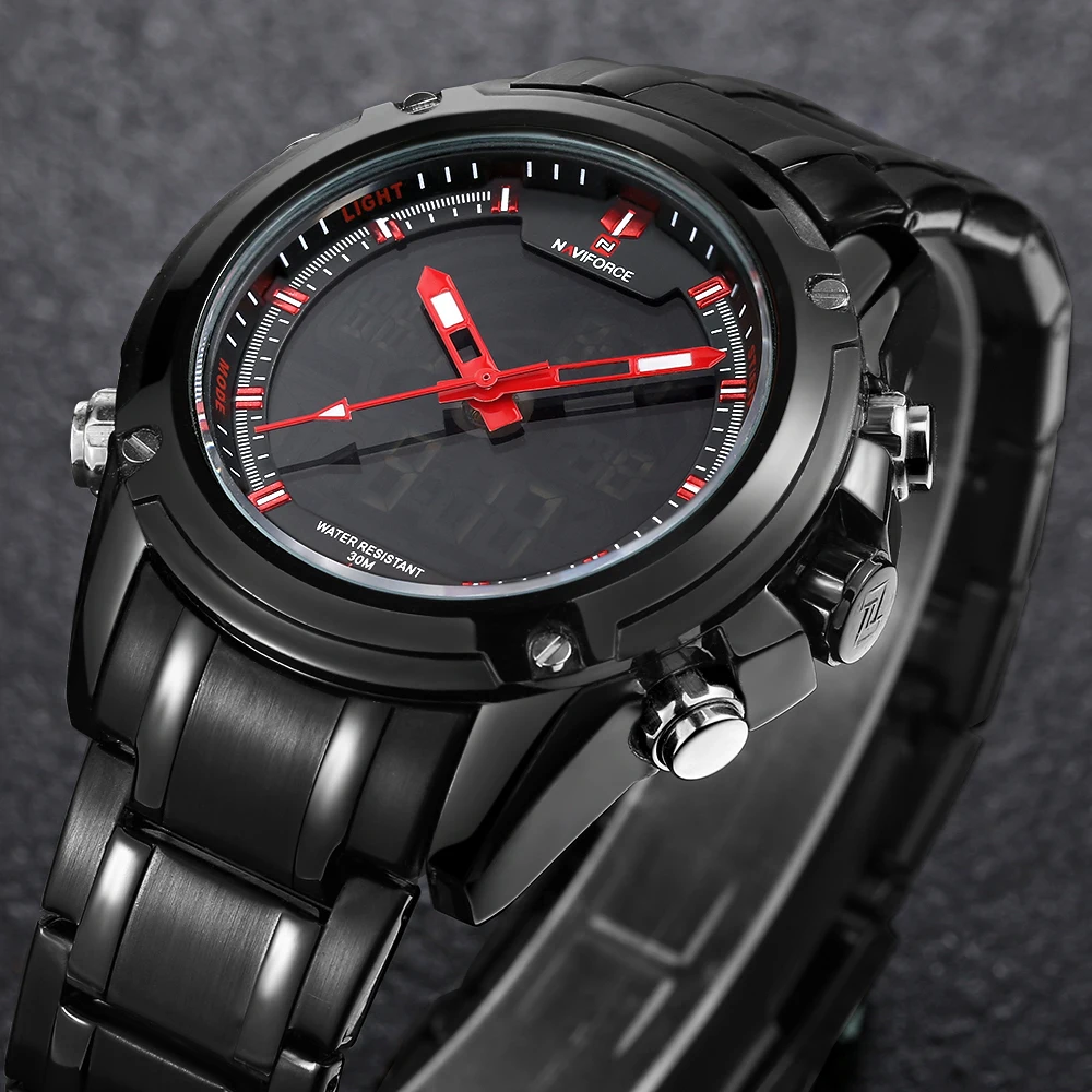 Top Luxury Brand Watches Men Naviforce Men's Quartz Hour Analog LED Sports Watch Men Army Military Wrist Watch Relogio Masculino
Top Luxury Brand Watches Men Naviforce Men's Quartz Hour Analog LED Sports Watch Men Army Military Wrist Watch Relogio Masculino