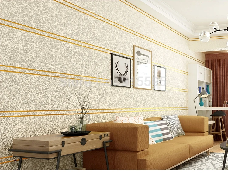 Modern Simple Suede Marble Stripes Wallpaper 3D Non-woven Desktop Wall Paper