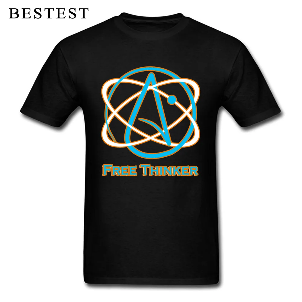 Футболка Atom Atheist Free Thinker Symbol футболки для мужчин дизайнерские ostern Day футболка в