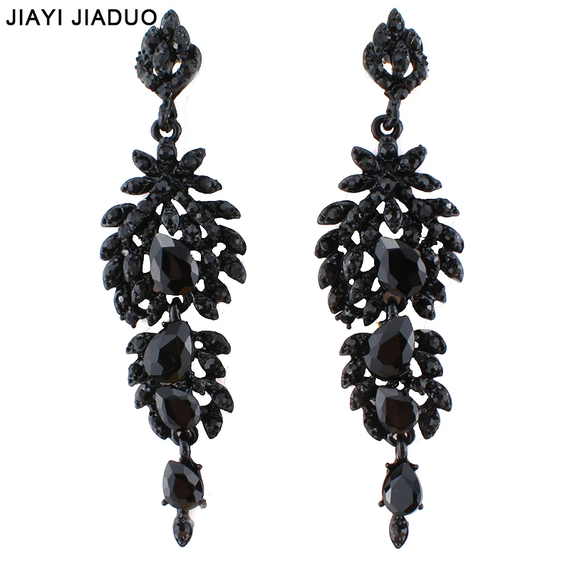 jiayijiaduo Crystal Teardrop Long Earrings Black Color Chandelier Hanging Vintage Earrings Bridal Wedding Jewelry for Women
jiayijiaduo Crystal Teardrop Long Earrings Black Color Chandelier Hanging Vintage Earrings Bridal Wedding Jewelry for Women