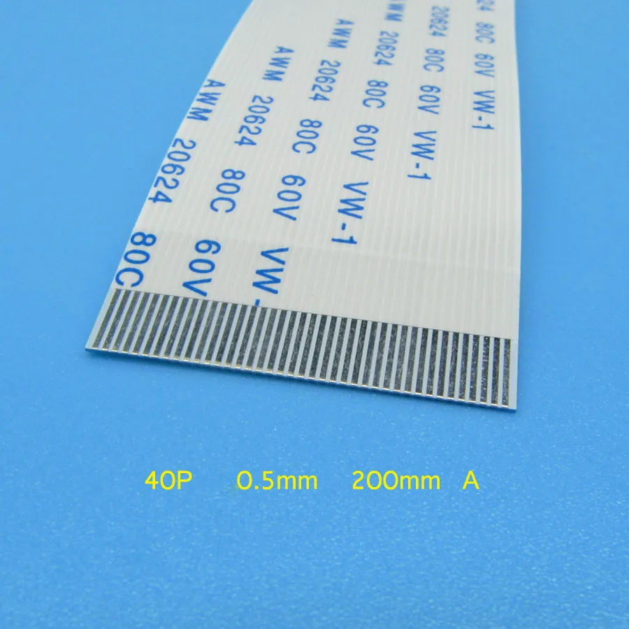 2PCS FFC FPC flat flexible cable 0.5mm pitch 40pin A Length 200mm Width 20.5mm Ribbon Flex Cable
2PCS FFC FPC flat flexible cable 0.5mm pitch 40pin A Length 200mm Width 20.5mm Ribbon Flex Cable