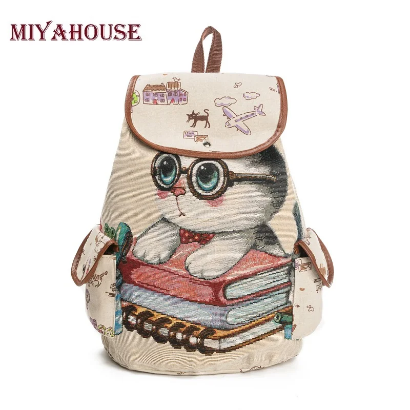 Miyahouse Large Capacity School Backpack For Women Cute Cat Printed Backpack For Teenager Drawstring Canvas School Bag Lady
Miyahouse Large Capacity School Backpack For Women Cute Cat Printed Backpack For Teenager Drawstring Canvas School Bag Lady
