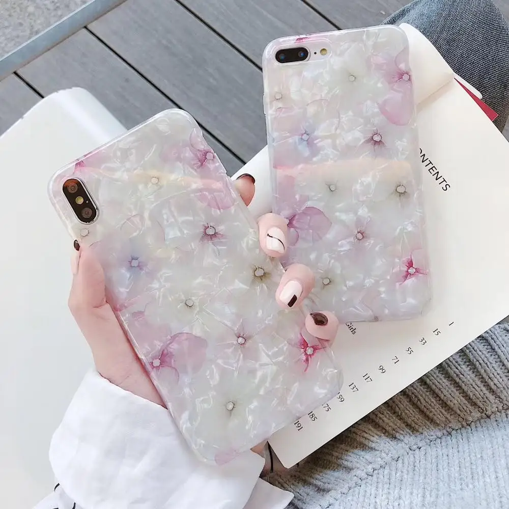 Fresh Flower Crystal Crack TPU Case For iPhone XMAX Sparkle Bling Shockproof Cover For iPhone 6 6s 7 8 Conch For Female Girls
Fresh Flower Crystal Crack TPU Case For iPhone XMAX Sparkle Bling Shockproof Cover For iPhone 6 6s 7 8 Conch For Female Girls