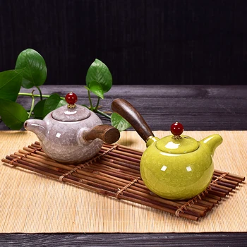 Ice crack side of the pot Kung Fu tea pot teapot teapot open wood handle hand 200ML
Ice crack side of the pot Kung Fu tea pot teapot teapot open wood handle hand 200ML