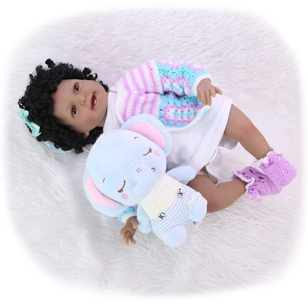 alive Silicone Baby Dolls Realistic black skin girl Reborn Baby Dolls PP Cotton Baby Toys 55 cm For Girl Children's Day Gift
alive Silicone Baby Dolls Realistic black skin girl Reborn Baby Dolls PP Cotton Baby Toys 55 cm For Girl Children's Day Gift