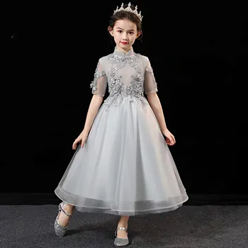 2019 Children Girls Elegant Appliques Gray Color Princess Long Dress For Evening Party Birthday Kids Teens Piano Costume Dresses
2019 Children Girls Elegant Appliques Gray Color Princess Long Dress For Evening Party Birthday Kids Teens Piano Costume Dresses