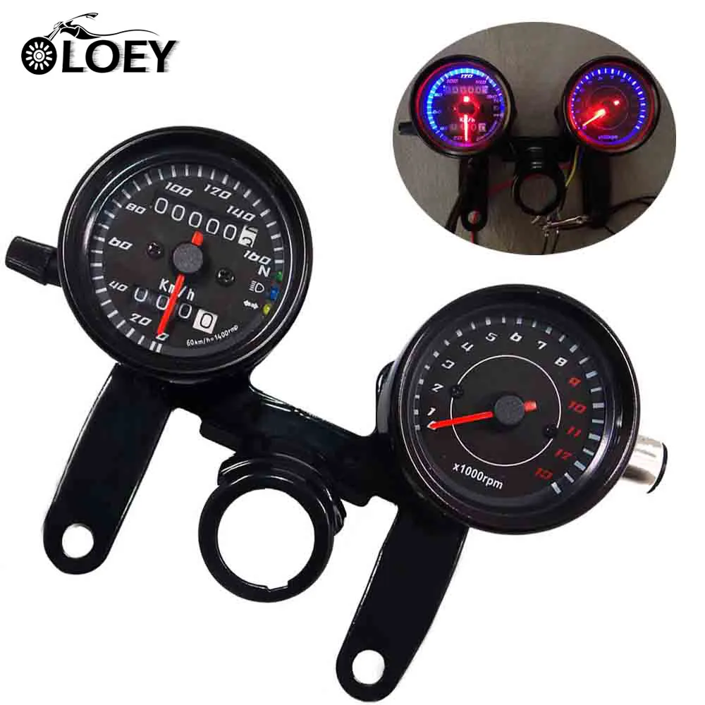 12V Motorcycle 0~180km/h 13000 RPM Speedometer Gauge Backlight Tachometer Set Odometer Universal Moto For Harley Honda Suzuki
12V Motorcycle 0~180km/h 13000 RPM Speedometer Gauge Backlight Tachometer Set Odometer Universal Moto For Harley Honda Suzuki