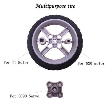 Multifunctional smart car tire compatible with TT motor N20 motor SG90 steering gear
Multifunctional smart car tire compatible with TT motor N20 motor SG90 steering gear