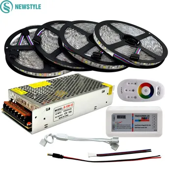DC12V RGBW LED Strip Set 5050 ip65 Waterproof Flexible Led Light + 2.4G RF Remote Controller + Power adapter Kit 20M 15M 10M 5M
DC12V RGBW LED Strip Set 5050 ip65 Waterproof Flexible Led Light + 2.4G RF Remote Controller + Power adapter Kit 20M 15M 10M 5M