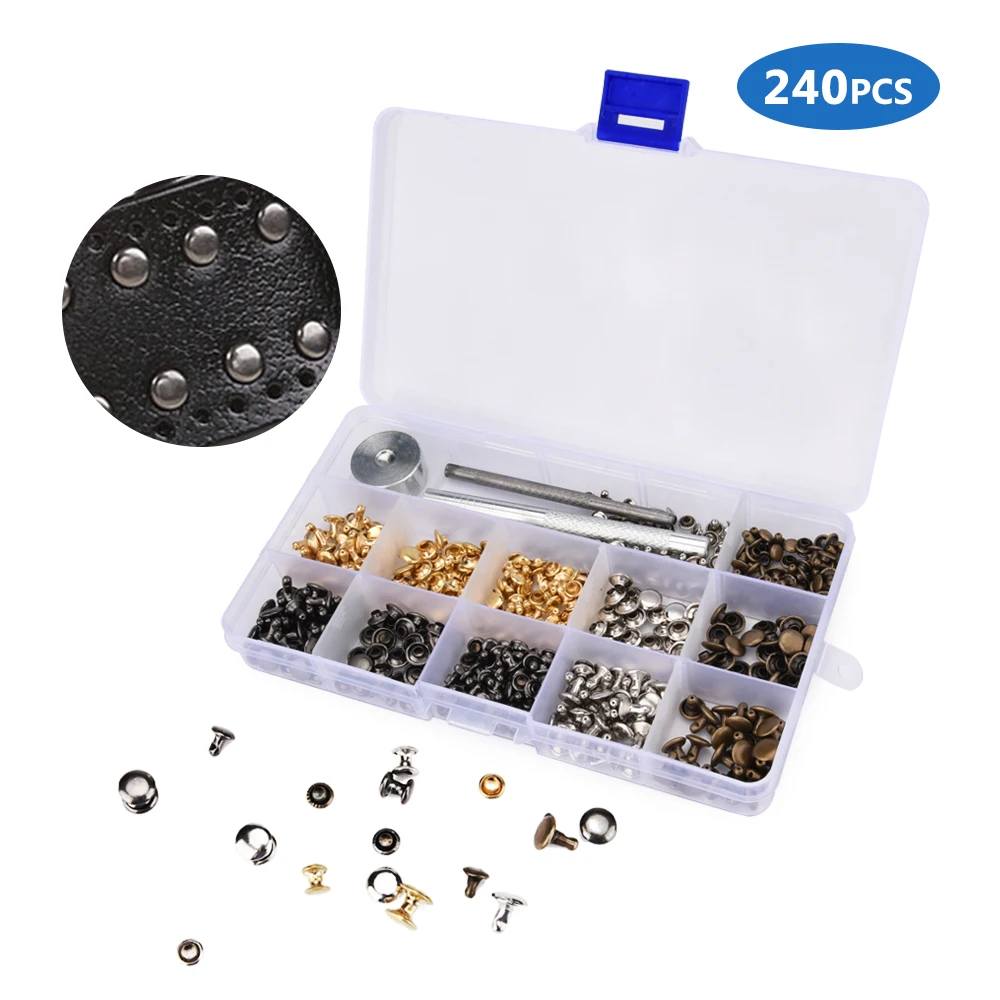 240pcs Snap Button Fixing Tools Fasteners Press Button Kit Leather Craft Jeans Button Fixing Tools Sewing Accessory With Box
240pcs Snap Button Fixing Tools Fasteners Press Button Kit Leather Craft Jeans Button Fixing Tools Sewing Accessory With Box