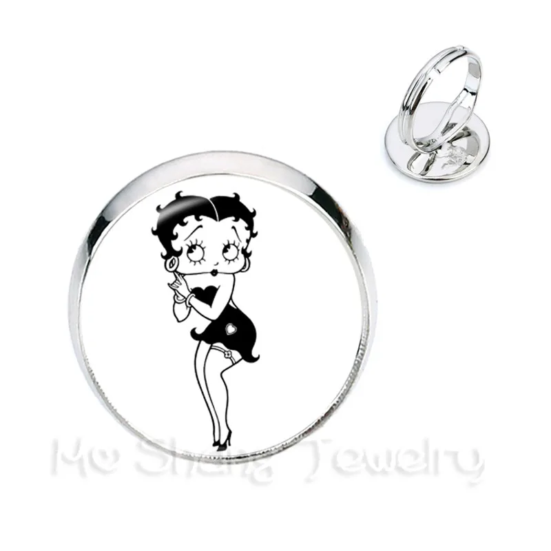 Romantic Betty Boop Adjustable Ring Black and Brown 2 Color Leather Cords Can Be Selected Glass Dome Ring
Romantic Betty Boop Adjustable Ring Black and Brown 2 Color Leather Cords Can Be Selected Glass Dome Ring