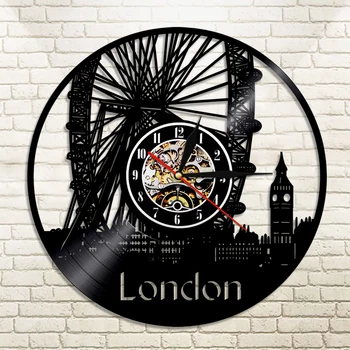 1Piece London Wall Clock Big Ben Ferris Wheel Wall Decor London Bridge England Cityscape Travel Gift Great Britain Vinyl Clocks
1Piece London Wall Clock Big Ben Ferris Wheel Wall Decor London Bridge England Cityscape Travel Gift Great Britain Vinyl Clocks
