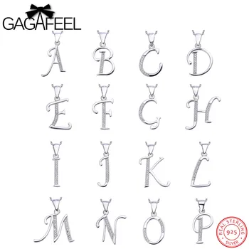 GAGAFEEL 26 letters 100% Real 925 Sterling Silver Women Men Lovers Couple Friends Jewelry Necklaces Pendants Gifts Drop Shipping
GAGAFEEL 26 letters 100% Real 925 Sterling Silver Women Men Lovers Couple Friends Jewelry Necklaces Pendants Gifts Drop Shipping