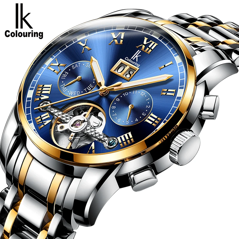 2017 Fashion Men's 6 hands Day/Week/Month Display Mechanical Auto Watch Wristwatch Gift Box Free Ship