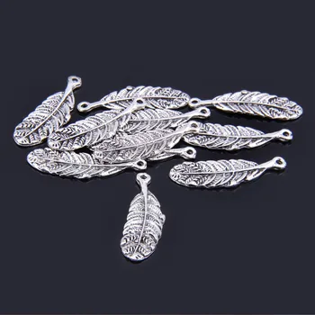 Antique Silver color Feather Charm Pendants for Jewelry Making Bracelets women men Findings DIY Charms Handmade 20 Pcs 33*10MM
Antique Silver color Feather Charm Pendants for Jewelry Making Bracelets women men Findings DIY Charms Handmade 20 Pcs 33*10MM