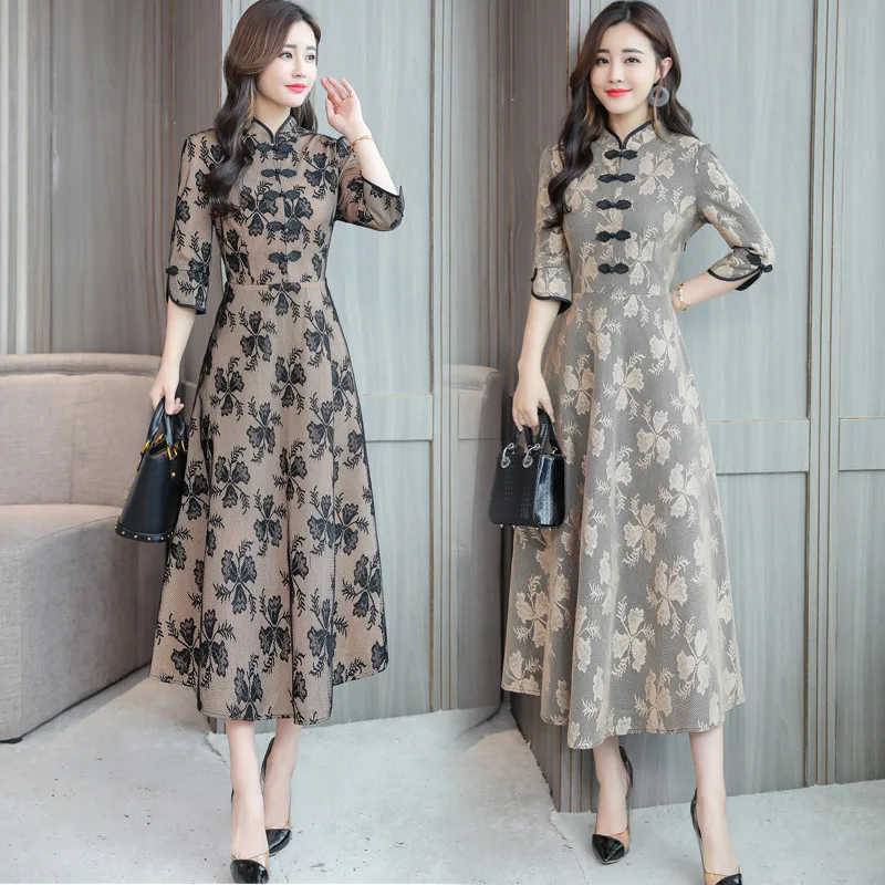 Cheongsam Chinese Oriental Dresses 2019 Prom Elegant Chinese Dresses Japanese Yukata Kimonos Vietnam Traditional Dress FF1754 
Cheongsam Chinese Oriental Dresses 2019 Prom Elegant Chinese Dresses Japanese Yukata Kimonos Vietnam Traditional Dress FF1754