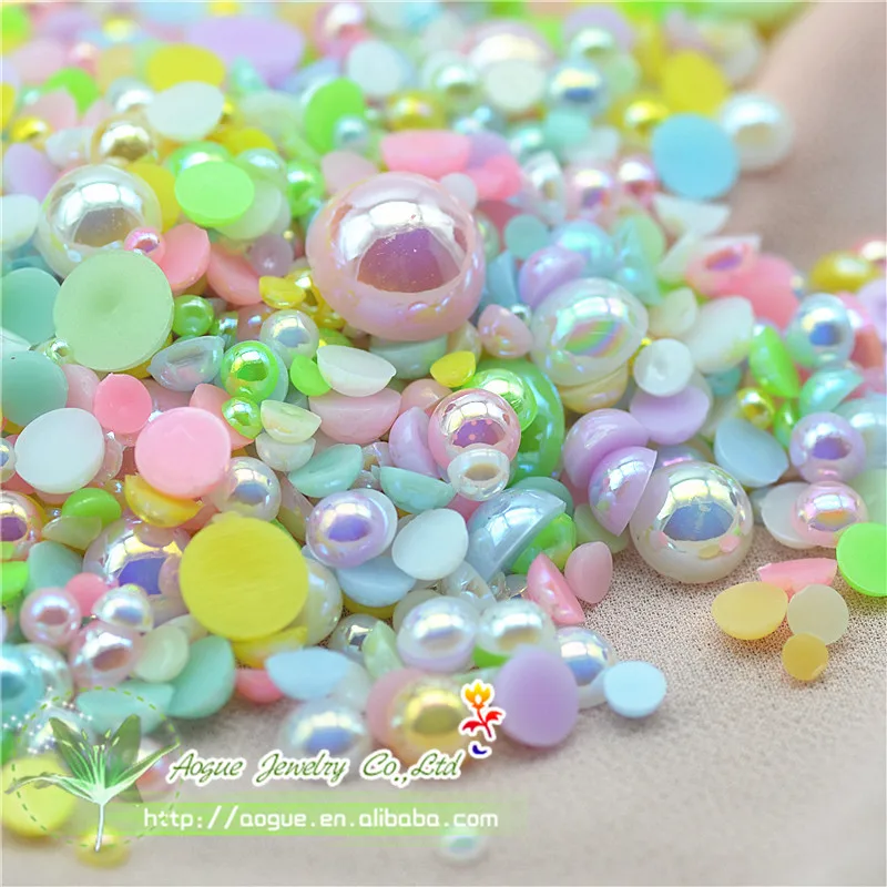 50 gram/lot AB mix color mix size 3 4 5 6 8 10 12mm resin flatback half round pearl cabochon|Garment Beads
50 gram/lot AB mix color mix size 3 4 5 6 8 10 12mm resin flatback half round pearl cabochon|Garment Beads