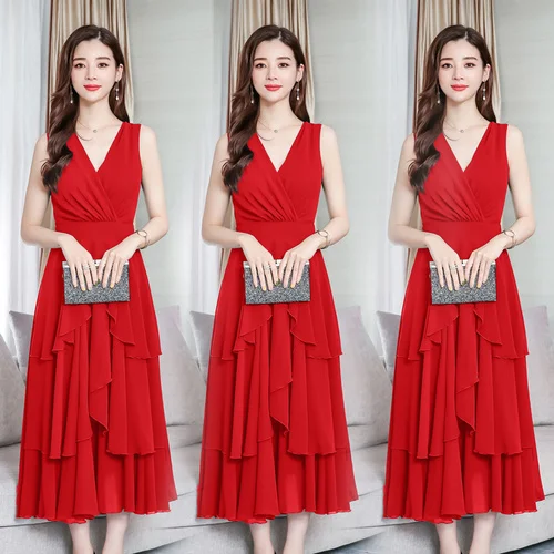 Summer boho chiffon maxi dress women sleeveless V-neck long irregular ruffled chiffon beach dress ladies holiday party dress
Summer boho chiffon maxi dress women sleeveless V-neck long irregular ruffled chiffon beach dress ladies holiday party dress
