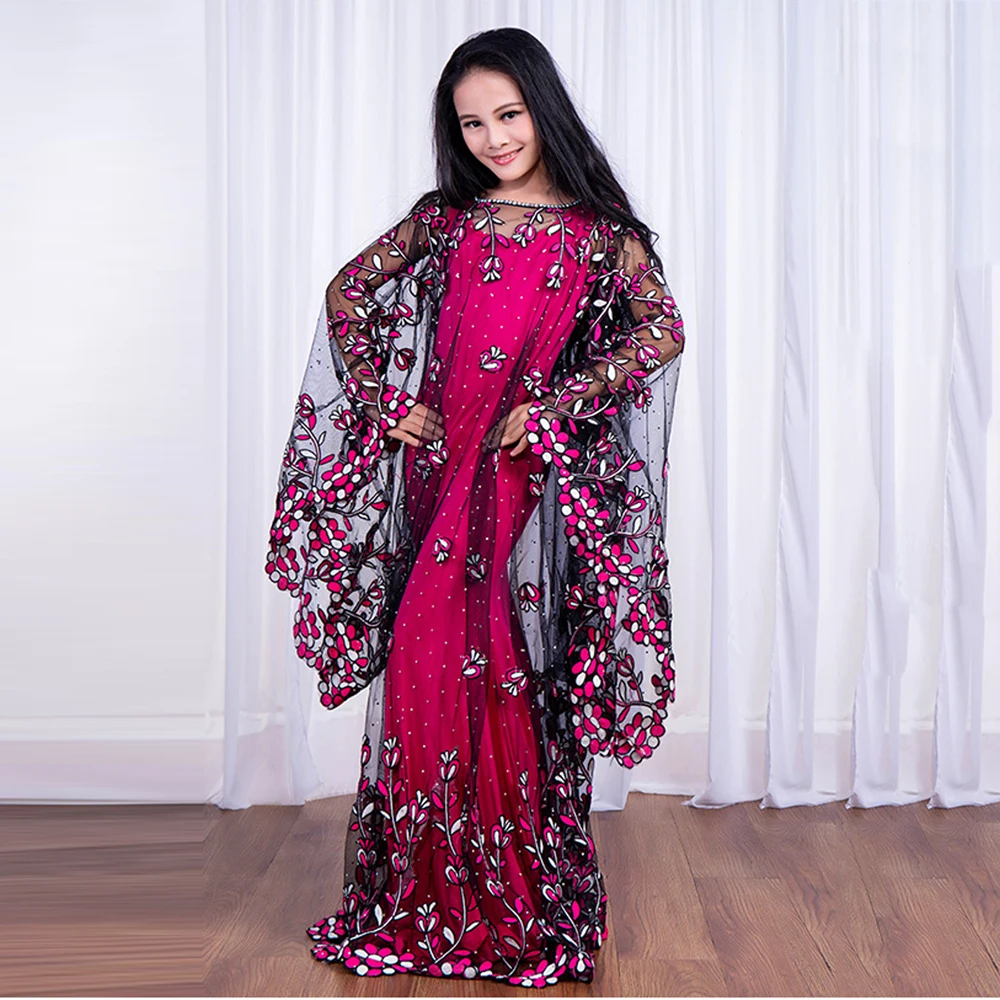 Children's Belly Dance Show Clothes New Transparent Three-dimensional Flower Garment in 2019 M L
Children's Belly Dance Show Clothes New Transparent Three-dimensional Flower Garment in 2019 M L