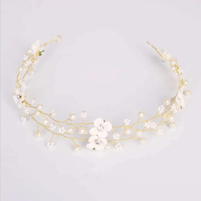 XinYun Gold Color Handmade Flower Crystal Fashion Wedding Hair Accessories Headband Girls Temperament Simulated Pearl Headband
XinYun Gold Color Handmade Flower Crystal Fashion Wedding Hair Accessories Headband Girls Temperament Simulated Pearl Headband