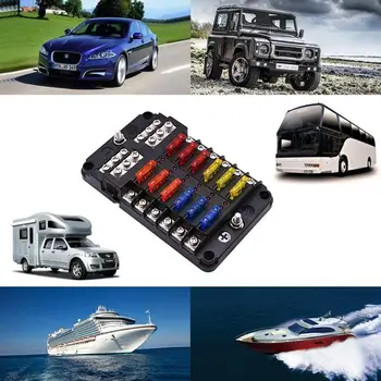 Portable Independent Positive Negative 12 Ways Fuse Block Box with LED Indicator
Portable Independent Positive Negative 12 Ways Fuse Block Box with LED Indicator