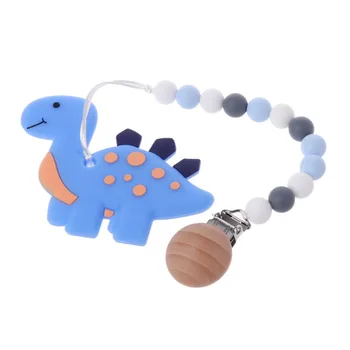 Silicone Teething Pacifier Clips With Dinosaur Silicone Teether Pacifier Chain for Baby Chew Toys
Silicone Teething Pacifier Clips With Dinosaur Silicone Teether Pacifier Chain for Baby Chew Toys