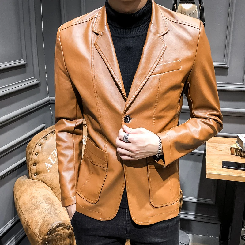 Man Jacket Loose Self-cultivation Leather Clothing Tide Casual Coats Man Motorcycle Leather Jacket Men Slim Fit Mens Jackets
Man Jacket Loose Self-cultivation Leather Clothing Tide Casual Coats Man Motorcycle Leather Jacket Men Slim Fit Mens Jackets