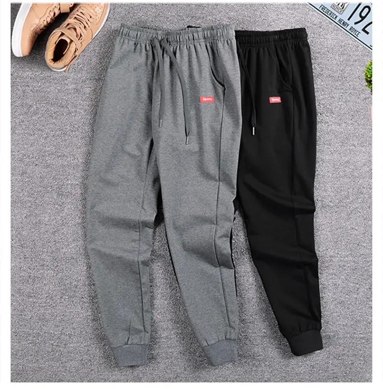 Men's Sweatpants Spring Harem Pants Male Plus Size Cotton Sports Trousers Jogger Bodybuilding Pencil Pants Fitness GYMS 2019 09