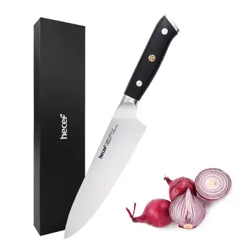 Hecef Professional Chef Knife, German Steel DIN 1.4116 ,8'' Chef Knife with Fiberglass G10 Handle
Hecef Professional Chef Knife, German Steel DIN 1.4116 ,8'' Chef Knife with Fiberglass G10 Handle