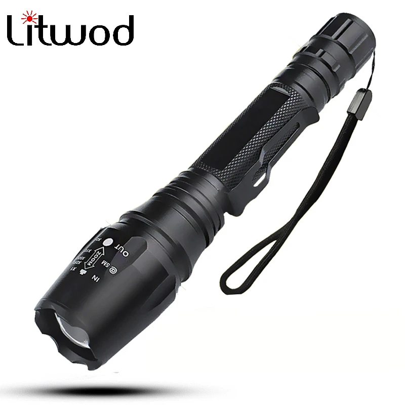 

Z50 8000 lumens Powerful LED Flashlight Torch XML L2 For 18650 rechargeable Battery Run time 10 hours Zoom tactical light lamp