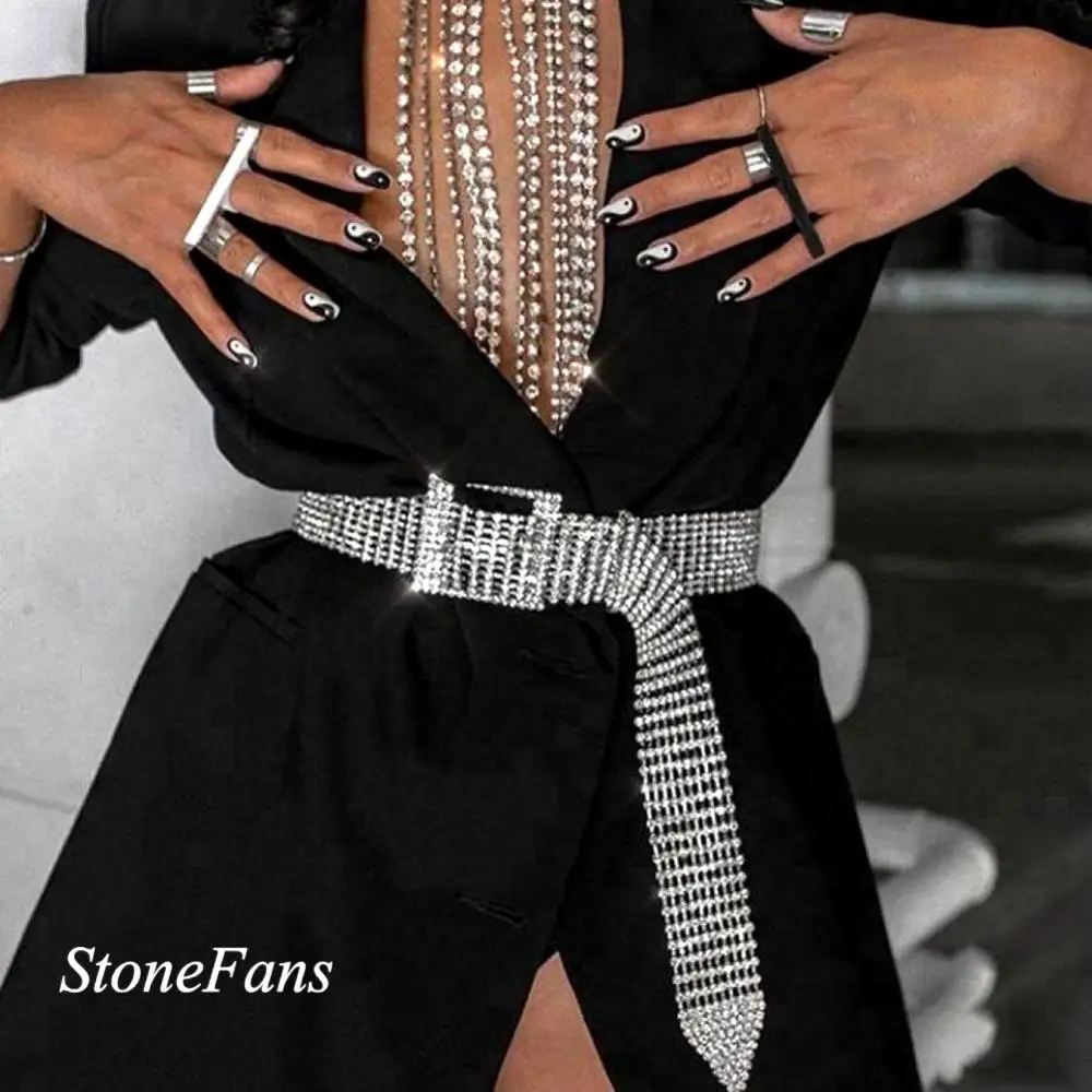StoneFans Diamante Women Waist Belt Body Jewelry 2019 New Charming Silver Crystal Belt Rhinestone Female Luxury Jewelry
StoneFans Diamante Women Waist Belt Body Jewelry 2019 New Charming Silver Crystal Belt Rhinestone Female Luxury Jewelry