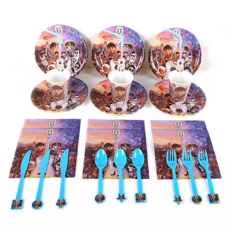 High-quality Movie COCO Theme Disposable Tableware Set total 46 pcs Children Birthday Party Supplies Decorations Miguel
High-quality Movie COCO Theme Disposable Tableware Set total 46 pcs Children Birthday Party Supplies Decorations Miguel