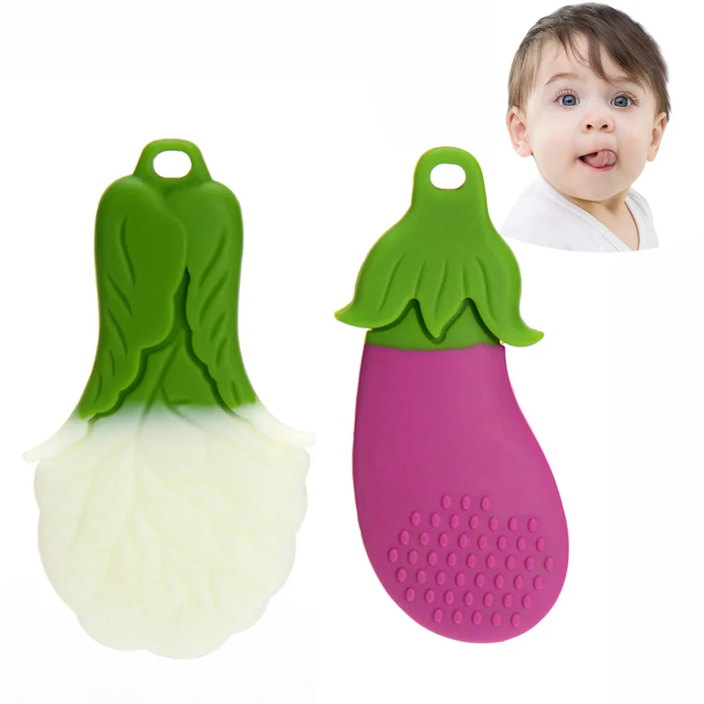 2PCS Newboen Silicone Teether TeeEggplant Cabbage Shape Safety DIY Supplies Baby Food Grade Silicone Teether Baby Teething Toys
2PCS Newboen Silicone Teether TeeEggplant Cabbage Shape Safety DIY Supplies Baby Food Grade Silicone Teether Baby Teething Toys