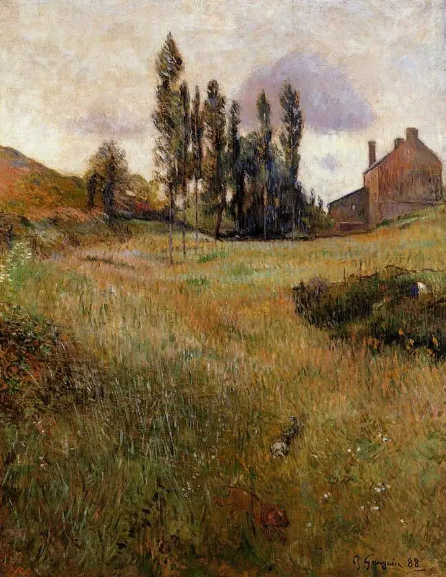 High quality Oil painting Canvas Reproductions Dogs running through a field (1888) by Paul Gauguin hand painted
High quality Oil painting Canvas Reproductions Dogs running through a field (1888) by Paul Gauguin hand painted