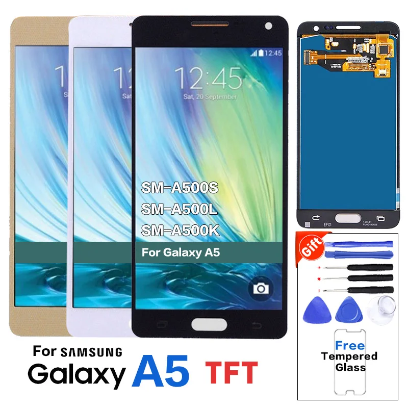TFT LCD Display Assembly for Samsung Galaxy A5 2015 A500 A500F A500FU A500M A500Y A500FQ Replacement LCD Screen 100% Tested
TFT LCD Display Assembly for Samsung Galaxy A5 2015 A500 A500F A500FU A500M A500Y A500FQ Replacement LCD Screen 100% Tested