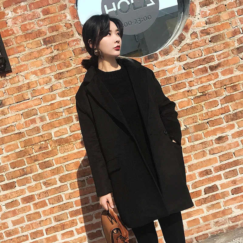 Office Lady Wool Coat Single Button Wool Blend Coat and Jacket Turn-down Collar Women Coats Autumn Winter
Office Lady Wool Coat Single Button Wool Blend Coat and Jacket Turn-down Collar Women Coats Autumn Winter