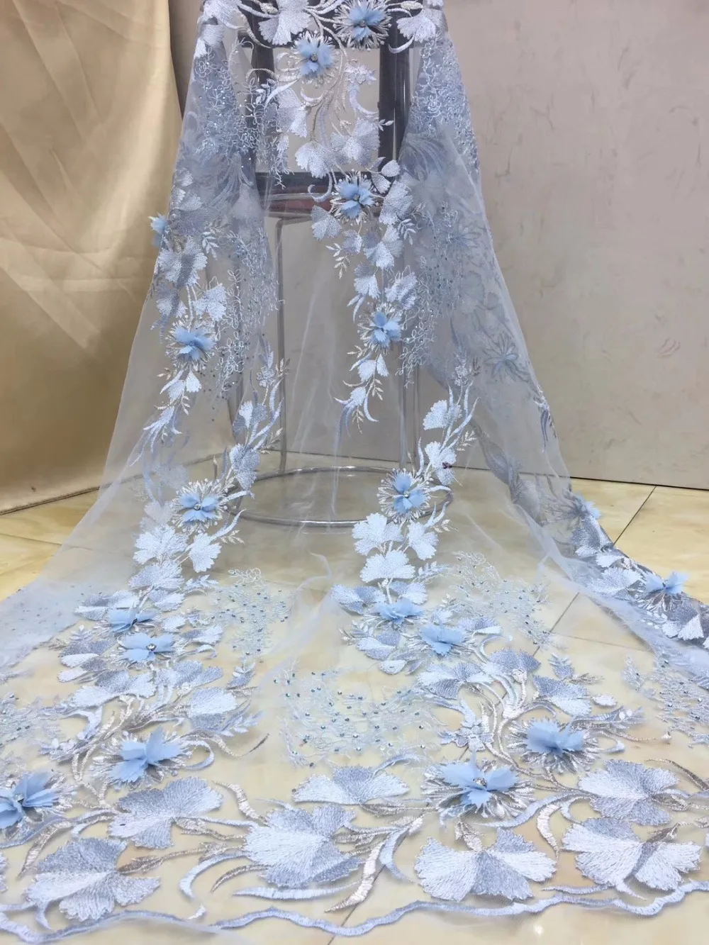 african tulle lace fabric high quality rhinestones lace fabric light blue 3D Embroiery tulle mesh lace for bridal lace X3
african tulle lace fabric high quality rhinestones lace fabric light blue 3D Embroiery tulle mesh lace for bridal lace X3