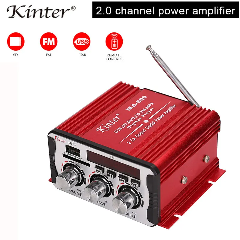 kinter MA-600 Sound Amplifier hifi stereo play in USB SD offer FM radio 2.0 CH mini home theater amp 25W with remote control
kinter MA-600 Sound Amplifier hifi stereo play in USB SD offer FM radio 2.0 CH mini home theater amp 25W with remote control