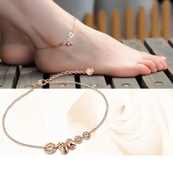 Hot Five ancient Chinese Coins Little Bell Anklet Titanium Steel Jewelry Women Girl Lover Barefoot Anklet Fashion Foot Chain
Hot Five ancient Chinese Coins Little Bell Anklet Titanium Steel Jewelry Women Girl Lover Barefoot Anklet Fashion Foot Chain