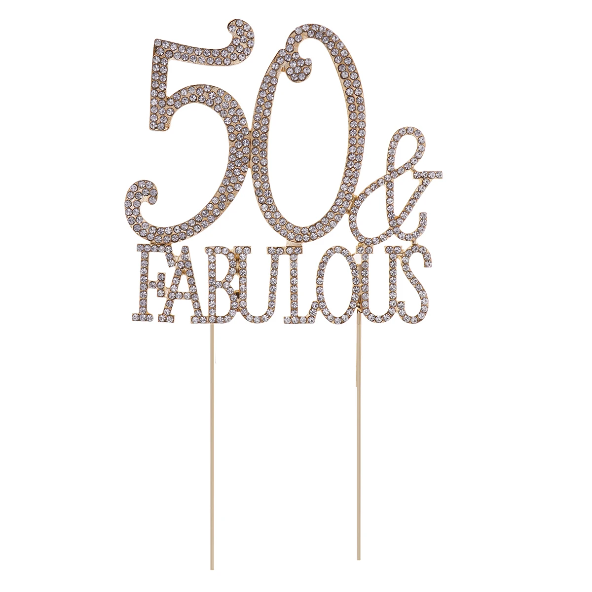 50 Fabulous Crystal Rhinestones Cake Topper for 50th Birthday Party Anniversary Decorative Cake Topper for Party Supplies
50 Fabulous Crystal Rhinestones Cake Topper for 50th Birthday Party Anniversary Decorative Cake Topper for Party Supplies