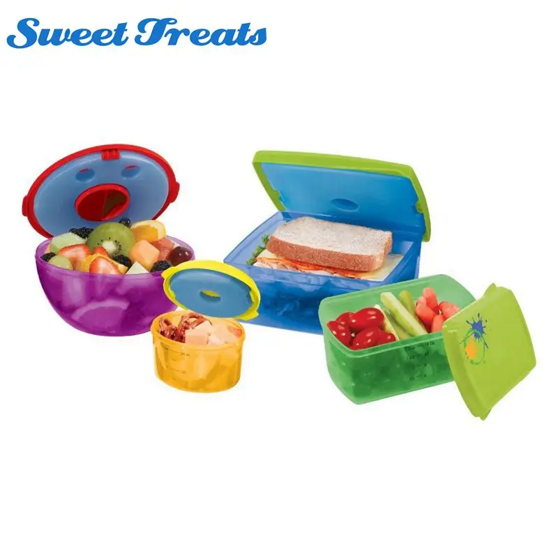 Sweettreats 4 шт./компл. Fit & Fresh здоровый обед контейнер многоразового использования Kit