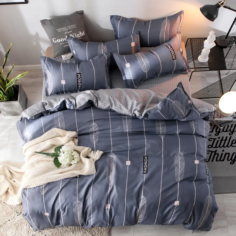 Luxury Feather Grid Bedding Sets 3/4pcs Geometric Pattern Bed Linings Duvet Cover Bed Sheet Pillowcases Cover Set
Luxury Feather Grid Bedding Sets 3/4pcs Geometric Pattern Bed Linings Duvet Cover Bed Sheet Pillowcases Cover Set