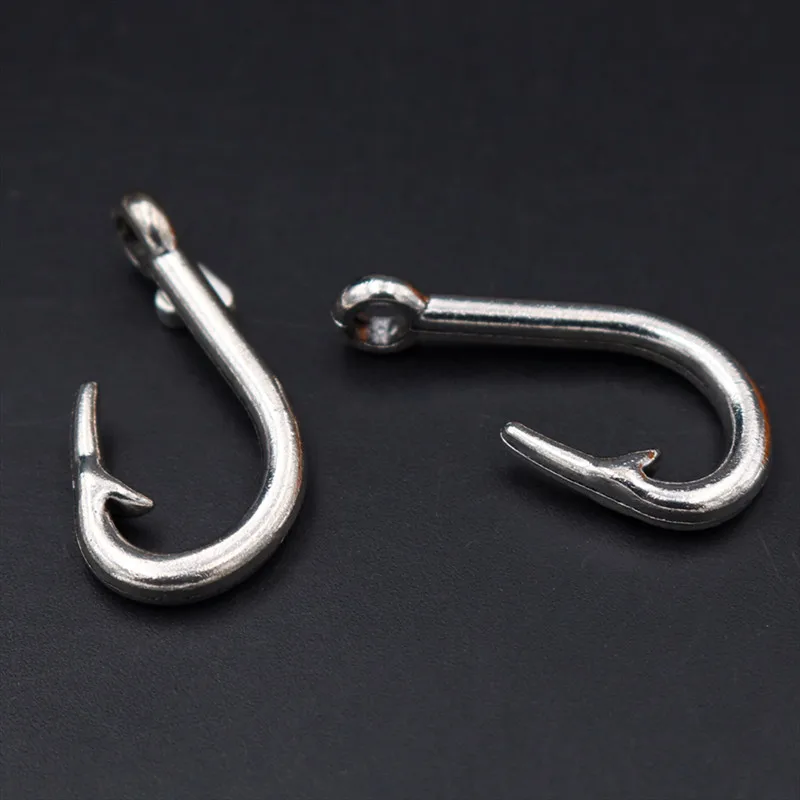 4pcs Fishhook Clasp Round or Flat Leather Half Cuff Fish Hook Pendant Fishhook Charms Fishing Gift Hook Men's Jewelry Handmade
4pcs Fishhook Clasp Round or Flat Leather Half Cuff Fish Hook Pendant Fishhook Charms Fishing Gift Hook Men's Jewelry Handmade