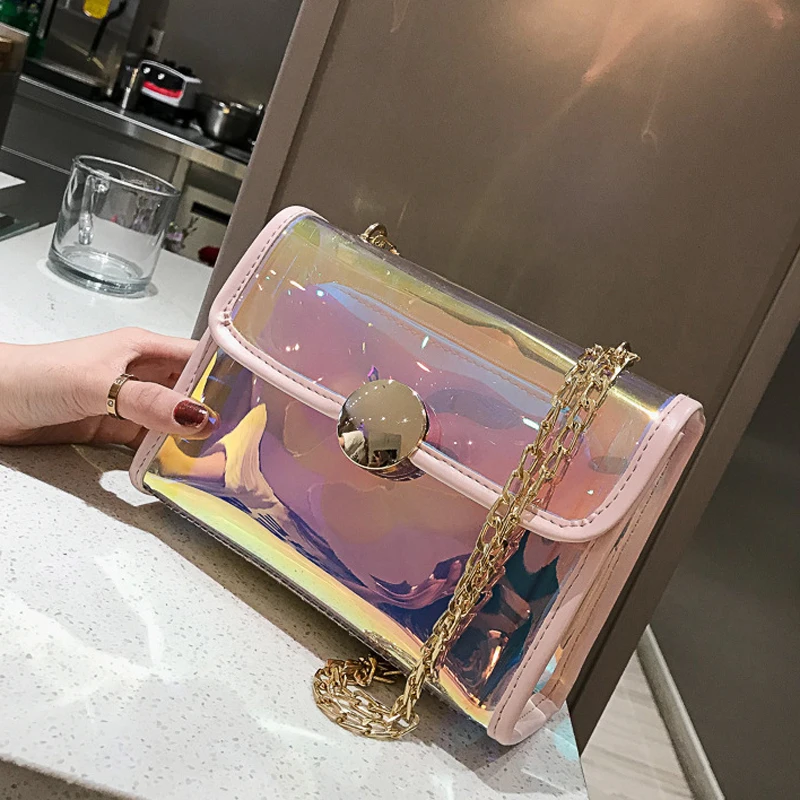 2019 Newest Hot Girl Laser Handbag Women Transparent Handbag Shoulder Bag Laser Gold Chain Jelly Purse Clutch Tote Messenger Bag
2019 Newest Hot Girl Laser Handbag Women Transparent Handbag Shoulder Bag Laser Gold Chain Jelly Purse Clutch Tote Messenger Bag